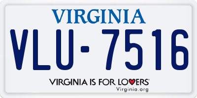 VA license plate VLU7516