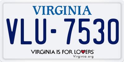 VA license plate VLU7530
