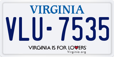 VA license plate VLU7535