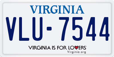 VA license plate VLU7544