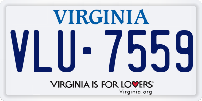 VA license plate VLU7559