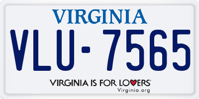VA license plate VLU7565