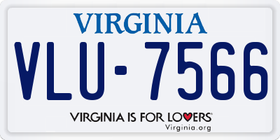 VA license plate VLU7566