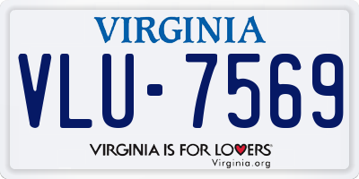 VA license plate VLU7569