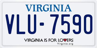 VA license plate VLU7590