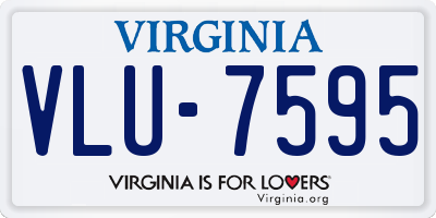 VA license plate VLU7595