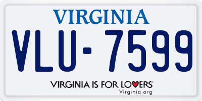 VA license plate VLU7599