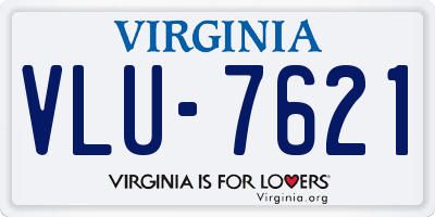VA license plate VLU7621