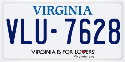 VA license plate VLU7628