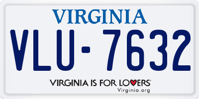 VA license plate VLU7632