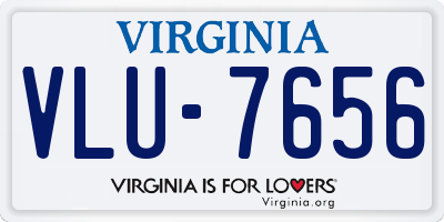 VA license plate VLU7656