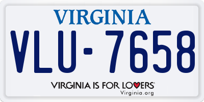 VA license plate VLU7658