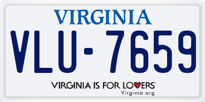 VA license plate VLU7659