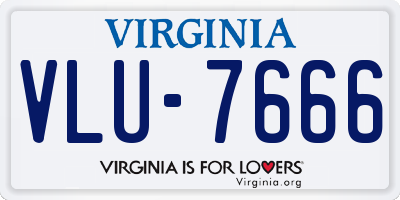 VA license plate VLU7666