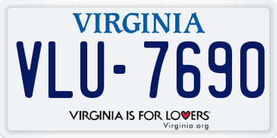 VA license plate VLU7690