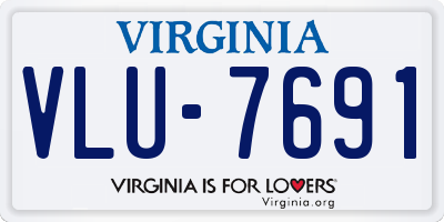 VA license plate VLU7691