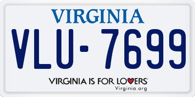 VA license plate VLU7699
