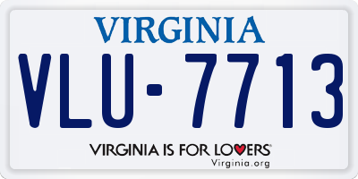 VA license plate VLU7713