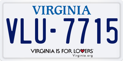 VA license plate VLU7715
