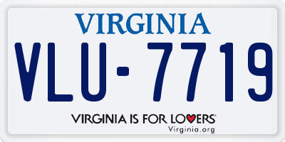 VA license plate VLU7719
