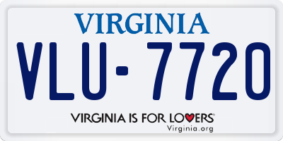 VA license plate VLU7720