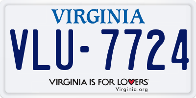 VA license plate VLU7724