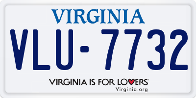 VA license plate VLU7732