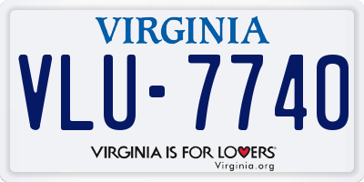 VA license plate VLU7740