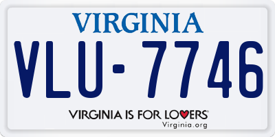 VA license plate VLU7746