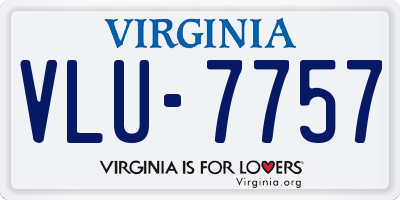 VA license plate VLU7757