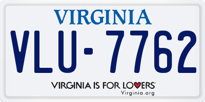 VA license plate VLU7762