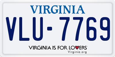 VA license plate VLU7769