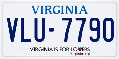 VA license plate VLU7790