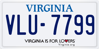 VA license plate VLU7799