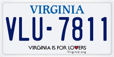 VA license plate VLU7811