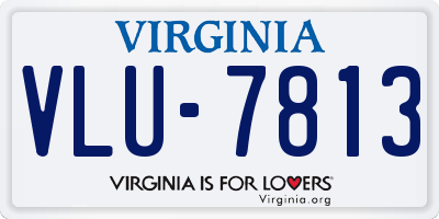 VA license plate VLU7813
