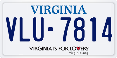 VA license plate VLU7814