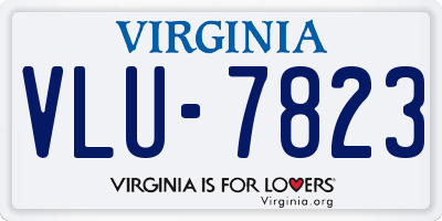 VA license plate VLU7823