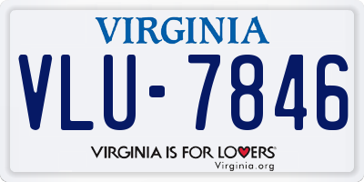 VA license plate VLU7846