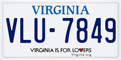 VA license plate VLU7849
