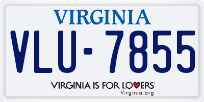 VA license plate VLU7855