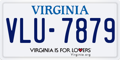 VA license plate VLU7879