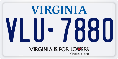 VA license plate VLU7880