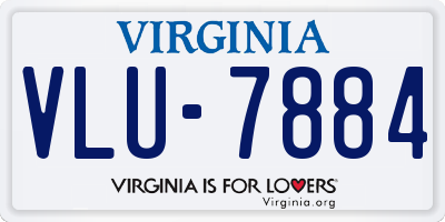 VA license plate VLU7884