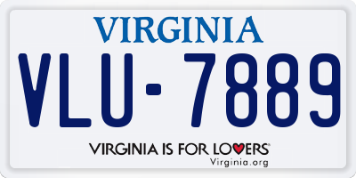 VA license plate VLU7889