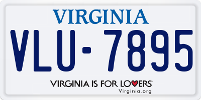 VA license plate VLU7895