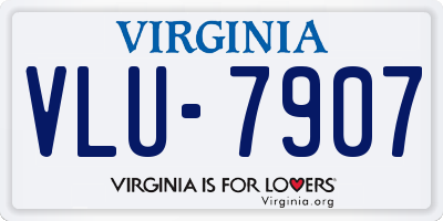 VA license plate VLU7907