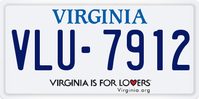VA license plate VLU7912