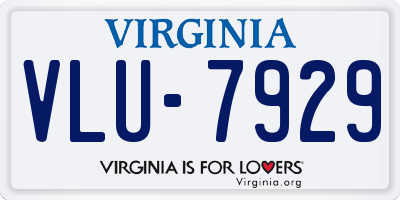 VA license plate VLU7929
