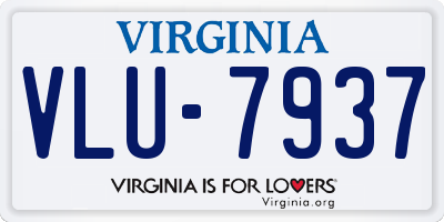 VA license plate VLU7937